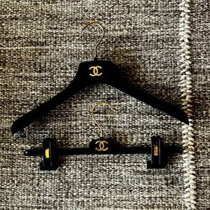 CHANEL Boutique velvet hangers, jacket & pant hangers